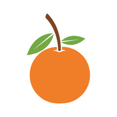 Red Apple with Leaves Vector Illustration – Fresh Fruit Icon