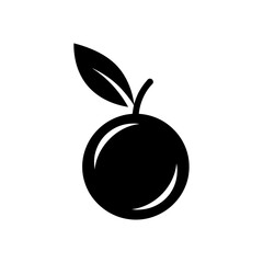 Red Apple with Leaves Vector Illustration – Fresh Fruit Icon