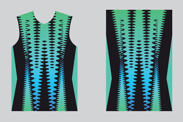 Vibrant Gradient Wavy Pattern Sports Jersey Design Template