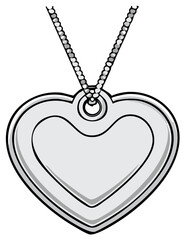 Fototapeta premium Heart Shaped Locket Pendant Necklace with Ball Chain Jewelry Fashionable Accessory Charm for Loved Ones Valentine's Day Symbol