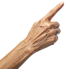 Hand points direction, guidance, or visionary lead