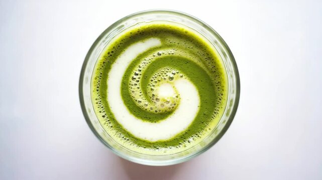 Freshly delicious pistachio matcha latte with creamy texture in glass. Dairy-free drink coffee with latte art,  whipped cream, mint and green pistachios. Cafe and cafeteria advertisement menu