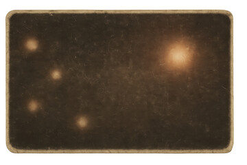 Vintage astronomical viewing big dipper constellation, capturing celestial night sky stars on old scratched sepia film plate