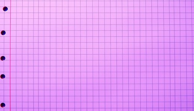 Purple grid texture on squared notebook paper, ideal for math equations, background, school