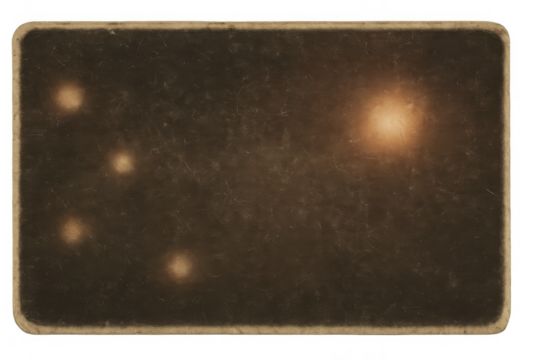 Vintage astronomical viewing big dipper constellation, capturing celestial night sky stars on old scratched sepia film plate