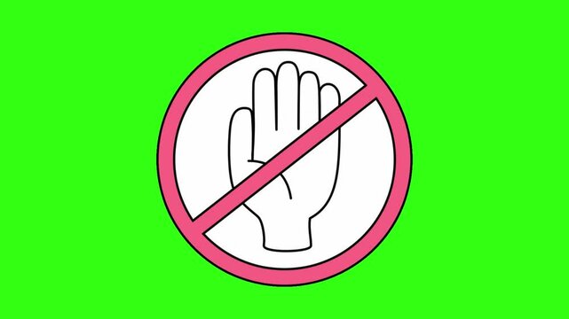 Do not touch animation on green screen