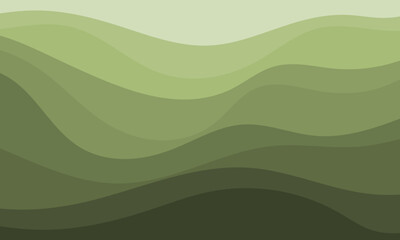 Obraz premium Abstract Green Wavy Layers Background