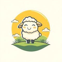 vector illustration of sheep