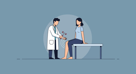 Medical Professional Performing Neurological Examination on a Patient, Healthcare Concept