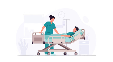 Medical Professional Providing Care To Patient, Showing Compassion In Hospital Environment