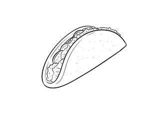 taco digital illustration drawing isolated