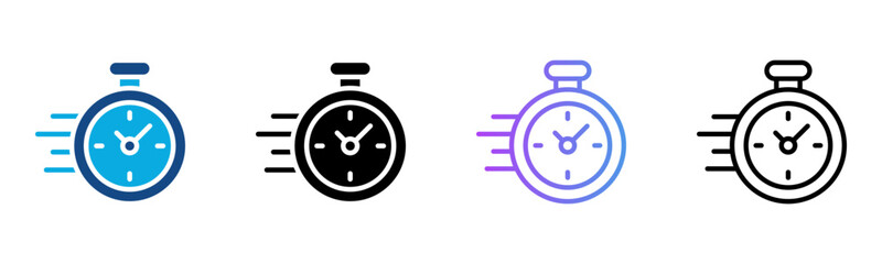 Quick Icon Multiple Style Vector Illustration
