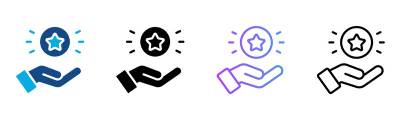 Points Icon Multiple Style Vector Illustration
