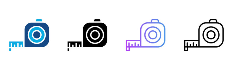 Measure Icon Multiple Style Vector Illustration

