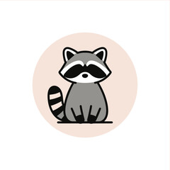 Charming raccoon illustration perfect for children's books, educational materials, and adorable designs, evoking playful innocence and whimsical charm