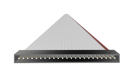 minimalist rendering of a ribbon cable: technology concept background or design element.