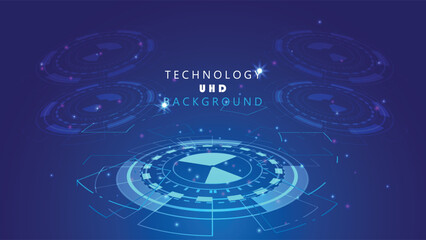 Futuristic HUD Technology Interface Background