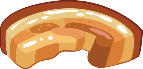 Taiwan Pork Roll Worship Offering – Traditional Ritual Food Vector