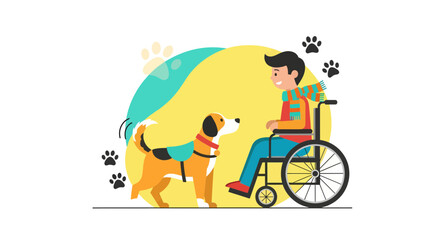A Person With Disabilities And A Trained Assistance Dog Sharing A Bond Together