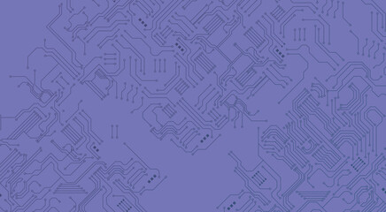 Seamless digital technology background with blue backdrop.