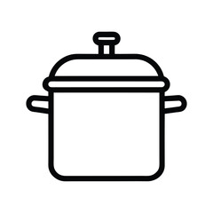 Pressure Cooker Outline Vector Illustration