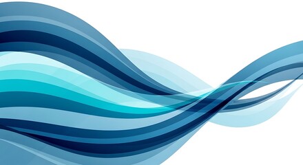 Blue gradient waves forming futuristic background