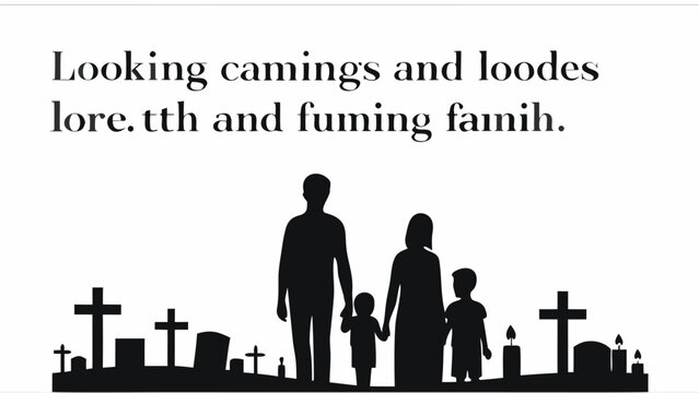 Family visits loved ones at cemetery, remembering and honoring them with love and respect icons