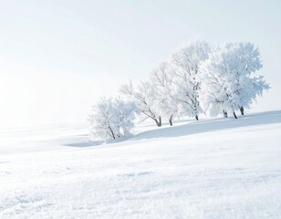 Fototapeta premium Winter Frost Texture on White