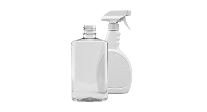 Cleaning Spray Bottle and Detergent Container Set.