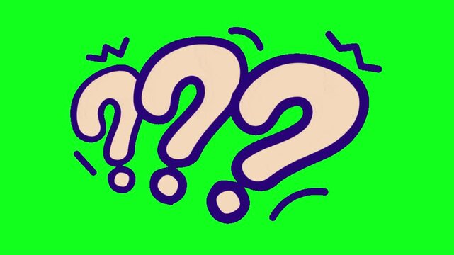 Animation of triple question marks