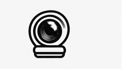 Minimalist Webcam Icon for Digital Communication and Online Presence.