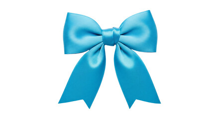 blue bow isolated on white