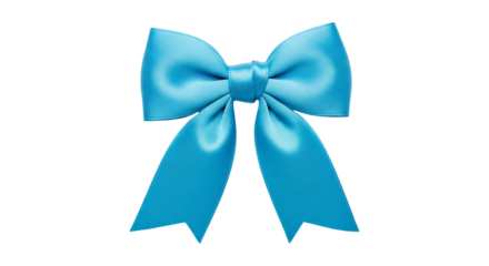 blue bow isolated on white