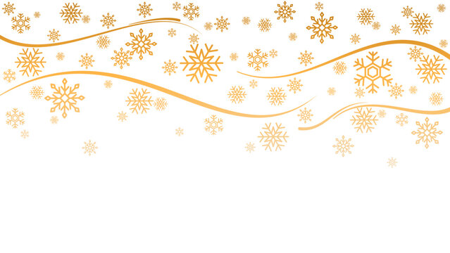 Christmas background with golden snowflakes. Vector eps