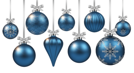 christmas balls isolated on white