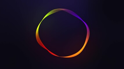 Neon futuristic Artificial Intelligence background of abstract gradient glowing lines. Virtual AI assistant and voice assistant concept. Audio waveform visualization, audio spectrum. Big data. 4k loop - Powered by Adobe