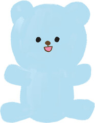 Pastel Teddy Bear Illustration – Character Clipart for Kids Content and Creative Projects (PNG Transparent)