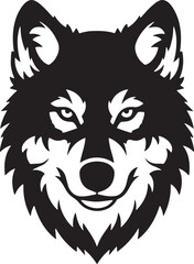Wolf Head Silhouette_Fierce Wild Animal Logo Illustration