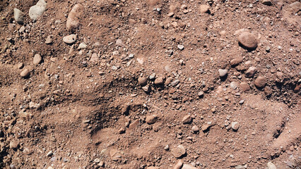 Coarse sandy soil texture with warm brown tones and natural ground detail perfect for geology visuals and design backgrounds