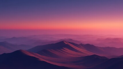 Fototapeta premium A glowing horizon of crimson dissolves into violet gradients layered like molten waves Textures shimmer with silky smoothness