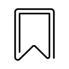 Bookmark icon for saving favorite content, marking important pages, or adding to a collection in digital applications.