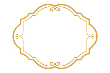 golden frame with floral pattern