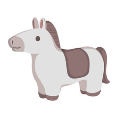 かわいい白馬のイラスト