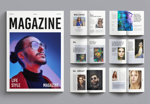 Brightand Bold Print Magazine Layout