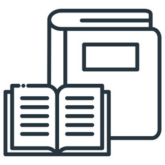 Open Book Outline Icon