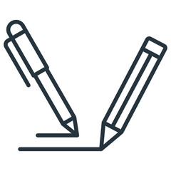 Pencils Outline Icon