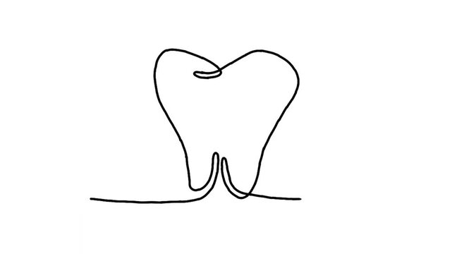 Continue line animation of tooth