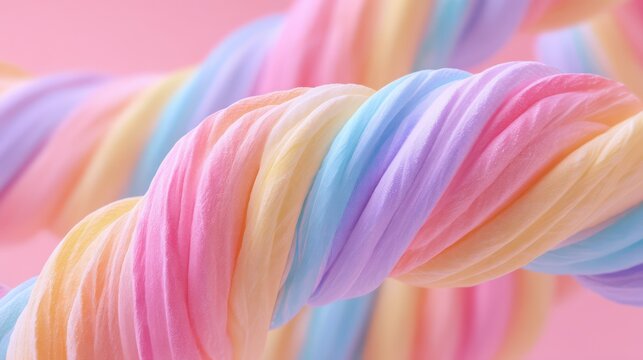 A soft candy-like background pastel swirls resembling spun sugar The composition remains uncluttered focusing on symmetrical spiral textures - Powered by Adobe