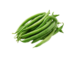 Fresh green beans pile vegetable food, Isolated, Png Transparent Background