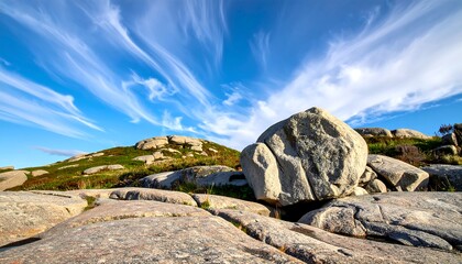 Striking Rock Formation Under a Dramatic Sky in Galicia.